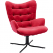 Fotel obrotowy Oscar Velvet czerwony - Kare