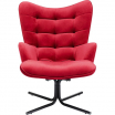 Fotel obrotowy Oscar Velvet czerwony - Kare