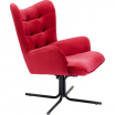 Fotel obrotowy Oscar Velvet czerwony - Kare