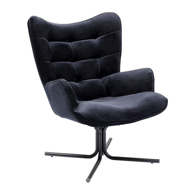 Fotel obrotowy Oscar Velvet czarny - Kare