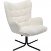 Fotel obrotowy Oscar Boucle kremowy - Kare