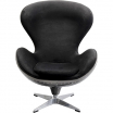Fotel obrotowy Lounge Gun Metal czarny - Kare