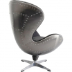 Fotel obrotowy Lounge Gun Metal czarny - Kare