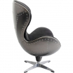Fotel obrotowy Lounge Gun Metal czarny - Kare