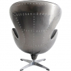 Fotel obrotowy Lounge Gun Metal czarny - Kare