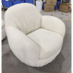 Fotel obrotowy Nube boucle kremowy - Kare