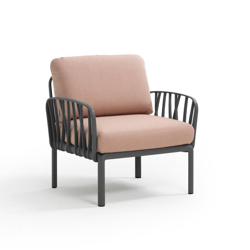 Nardi Sofa Komodo Poltrona Antracyt-Rosa