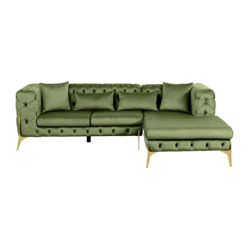 Sofa narożna prawa Bellissima zielona - Kare