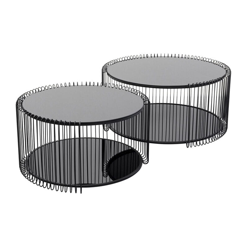 stoliki kawowe Wire, stoliki kawowe Kare Design, zestaw stolików kawowych, stolik metalowy, stolik szkło hartowane stoliki kawowe Wire, stoliki kawowe Kare Design, zestaw stolików kawowych, stolik metalowy, stolik szkło hartowane