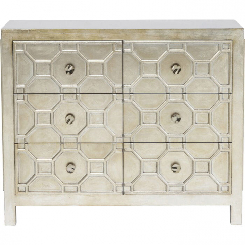 komoda Alhambra, komoda Kare Design, komoda srebrna, komoda styl mauretański, komoda do salonu