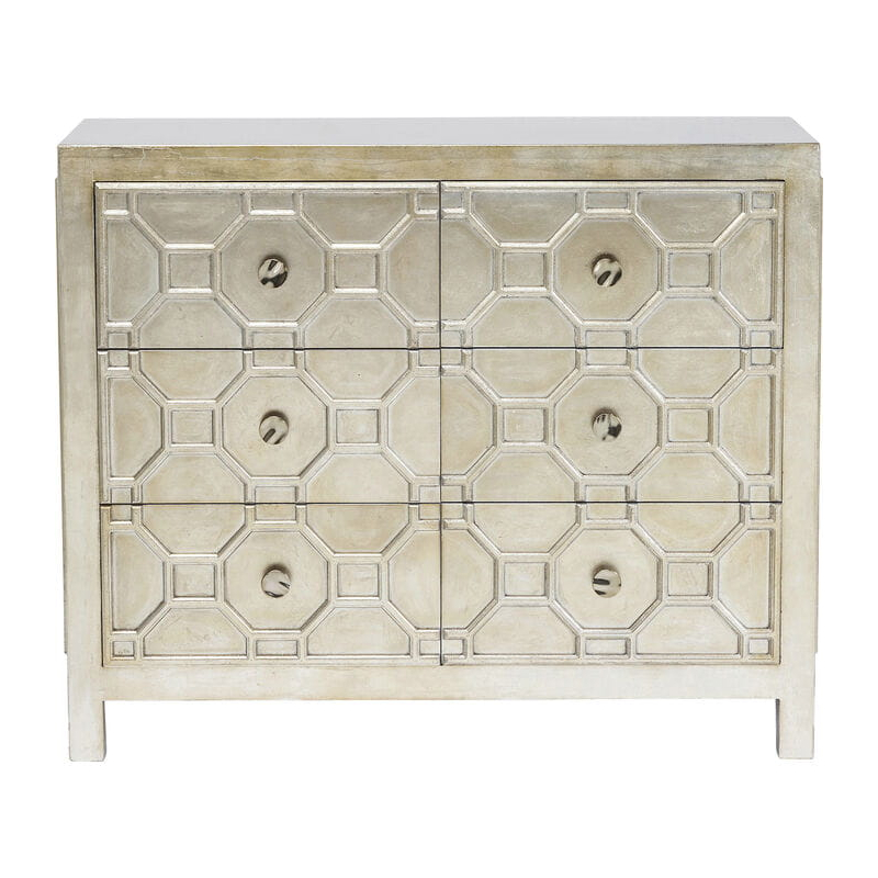 komoda Alhambra, komoda Kare Design, komoda srebrna, komoda styl mauretański, komoda do salonu