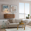 kredens Grace, kredens Kare Design, kredens drewno mango, kredens marmur, kredens do salonu