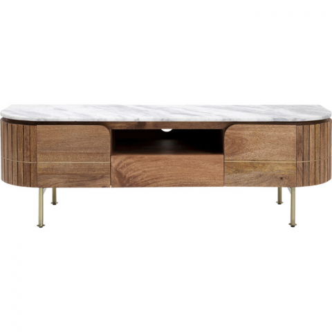 szafka niska Grace, szafka niska Kare Design, szafka drewno mango, szafka marmur, szafka pod TV