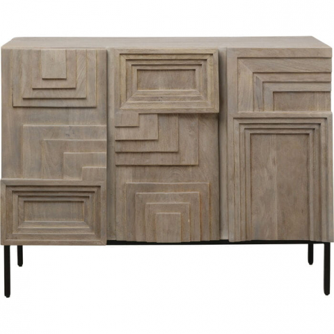 komoda Figaro, komoda Kare Design, komoda drewno mango, komoda 3D, komoda do salonu