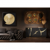 kredens Cracked Black Gold, kredens Kare Design, kredens do salonu, kredens do jadalni