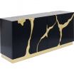 kredens Cracked Black Gold, kredens Kare Design, kredens do salonu, kredens do jadalni