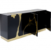 kredens Cracked Black Gold, kredens Kare Design, kredens do salonu, kredens do jadalni