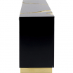 kredens Cracked Black Gold, kredens Kare Design, kredens do salonu, kredens do jadalni