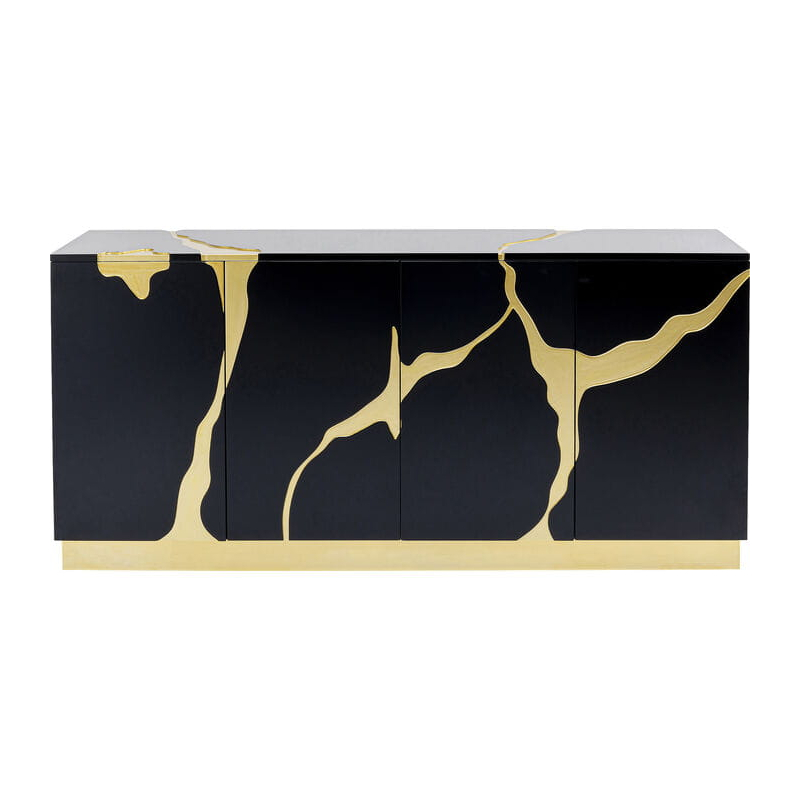 kredens Cracked Black Gold, kredens Kare Design, kredens do salonu, kredens do jadalni kredens Cracked Black Gold, kredens Kare Design, kredens do salonu, kredens do jadalni