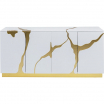 kredens Cracked White Gold, kredens Kare Design, kredens złoty, kredens do salonu, do jadalni