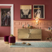 kredens Illumino, kredens Kare Design, kredens złoty, kredens glamour, kredens do salonu, kredens do jadalni
