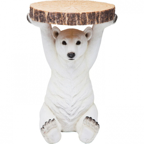 Stolik kawowy Polar Bear Animal Kare, stolik kawowy zwierzęcy, stolik kawowy z motywem zwierzęcym