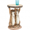 Stolik kawowy Animal Meerkat Sisters, stolik kawowy motyw zwierzęcy, stolik kawowy Kare, stolik kawowy motyw surykatki