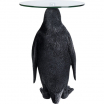 Stolik kawowy Ms Penguin Kare Design, stolik kawowy w kształcie pingwina, stolik kawowy czarny, stolik kawowy tworzywo sztuczne