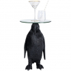 Stolik kawowy Ms Penguin Kare Design, stolik kawowy w kształcie pingwina, stolik kawowy czarny, stolik kawowy tworzywo sztuczne