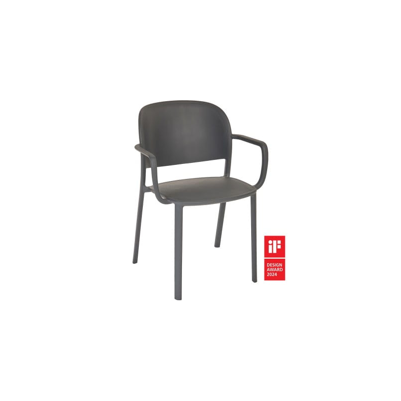 Krzesło z podłokietnikami Trena blue grey - Ezpeleta