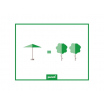 Parasol ogrodowy Eolo Pureti biały 2,5 x 2,5 m - Ezpeleta