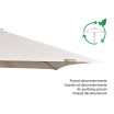 Parasol ogrodowy Eolo Pureti biały 3 x 3 m - Ezpeleta