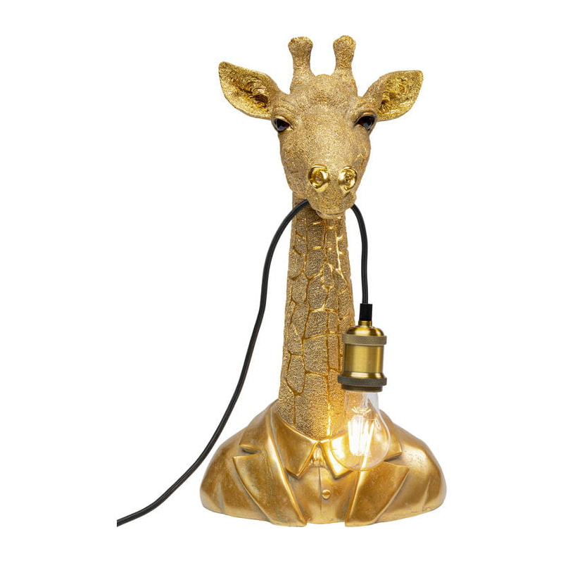 Lampa stołowa Giraffe Animal Kare, lampa stołowa złota, lampa stołowa z motywem zwierzecym, żyrafa lampa