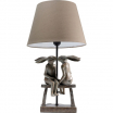 Lampa stołowa Bunny Love, lampa biurkowa brązowa, lampa stołowa romantyczna, lampa stołowa dekoracyjna