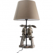 Lampa stołowa Bunny Love, lampa biurkowa brązowa, lampa stołowa romantyczna, lampa stołowa dekoracyjna