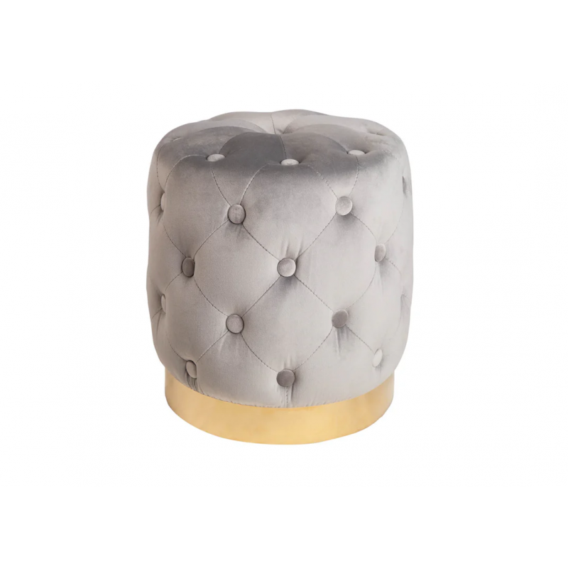 Pufa Modern Barock 35cm szary-złoty - Invicta