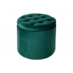 Pufa Modern Barock 50cm aksamit ciemnozielony - Invicta