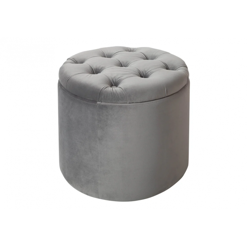 Pufa Modern Barock 50cm aksamit srebrny - Invicta