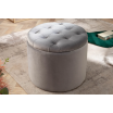 Pufa Modern Barock 50cm aksamit srebrny - Invicta