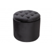 Pufa Modern Barock 50cm aksamit czarny - Invicta