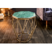 Stolik kawowy Diamond 50 cm marmur zielony - Invicta