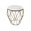 Stolik kawowy Diamond 50 cm marmur biały - Invicta