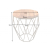 Stolik kawowy Diamond 50 cm mango - Invicta