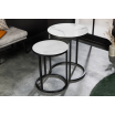 Zestaw stolików kawowych Fein, czarna podstawa - Invicta