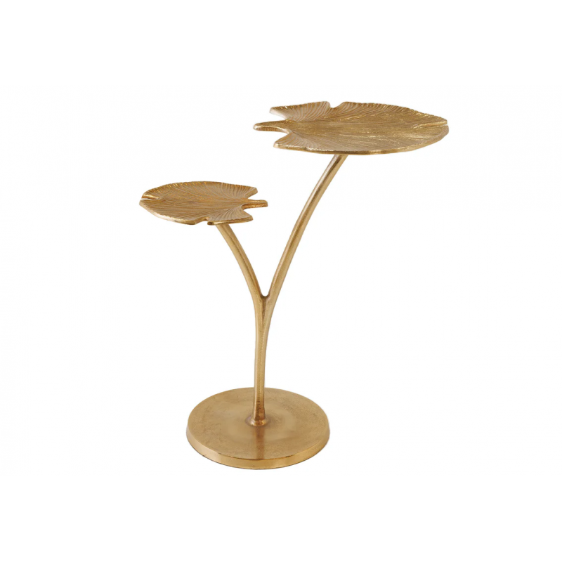 Stolik pomocniczy Gingko złoty 56 cm - Invicta