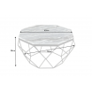 Stolik kawowy Diamond 70cm szary marmur - Invicta