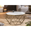 Stolik kawowy Diamond 70cm biały marmur - Invicta