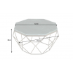 Stolik kawowy Diamond 70cm zielony marmur - Invicta