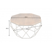 Stolik kawowy Diamond 70cm Mango - Invicta