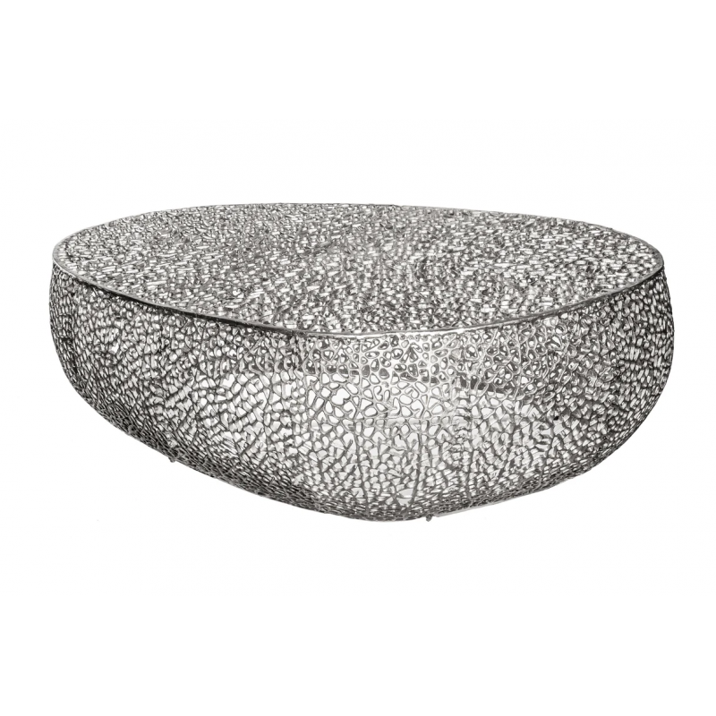 Stolik kawowy Laura 120cm srebrny - Invicta
